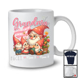 Personalized Custom Name Grandma, Lovely Mother's Day Gnomes Family, Gnomies Flowers T-Shirt