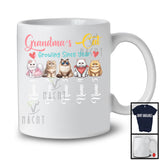 Personalized Custom Name Grandma's Cat Growing Since Year, Lovely Mother's Day Cat Lover T-Shirt