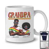 Personalized Custom Name Grandpa Granddaughter, Proud Father's Day Juneteenth Black, Afro Family T-Shirt