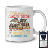 Personalized Custom Name Great Dads Go Fishing With 4 Daughters, Proud Father's Day Family T-Shirt