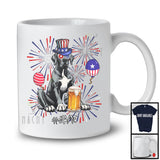 Personalized Custom Name Great Dane Drinking Beer, Lovely 4th Of July Fireworks, Patriotic T-Shirt