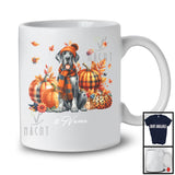 Personalized Custom Name Great Dane Plaid Pumpkins; Thanksgiving Fall Leaves; Family T-Shirt