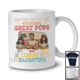 Personalized Custom Name Great Pops Go Camping With 2 Daughters, Proud Father's Day Family T-Shirt