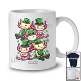 Personalized Custom Name Group Axolotl Leprechaun; Lovely St. Patrick's Day Shamrocks T-Shirt