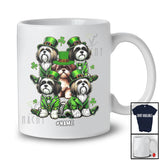 Personalized Custom Name Group Shih Tzu Leprechaun; Lovely St. Patrick's Day Shamrocks T-Shirt