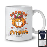 Personalized Custom Name Growing A Little Pumpkin; Lovely Thanksgiving Leopard Pregnancy T-Shirt