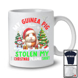 Personalized Custom Name Guinea Pig Stolen My Christmas Pajama Shirt; Cool X-mas Tree T-Shirt