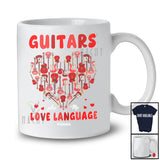 Personalized Custom Name Guitars Are My Love Language; Lovely Valentine Hearts Shape; Guitarist T-Shirt