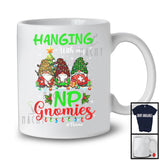 Personalized Custom Name Hanging With My NP Gnomies; Fantastic Christmas 3 Gnomes Nurse T-Shirt