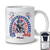 Personalized Custom Name Happy 4th Of July, Humorous American Flag Rainbow Elephant, Patriotic T-Shirt