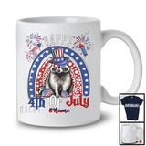 Personalized Custom Name Happy 4th Of July, Humorous American Flag Rainbow Raccoon, Patriotic T-Shirt