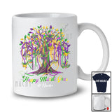 Personalized Custom Name Happy Mardi Gras; Adorable Mardi Gras Beads Tree; Festival Parades T-Shirt