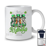 Personalized Custom Name Happy St. Patrick's Day; Amazing Three Irish Women Leprechaun Skeleton T-Shirt