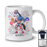 Personalized Custom Name Horse Drinking Beer, Lovely 4th Of July Fireworks, Farmer Patriotic T-Shirt