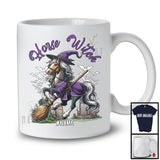 Personalized Custom Name Horse Witch, Adorable Halloween Horse With Broom, Family Group T-Shirt