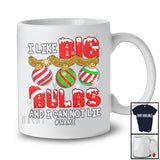 Personalized Custom Name I Like Big Bulbs; Humorous Christmas Snowing Naughty Ornaments T-Shirt