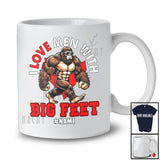 Personalized Custom Name I Love Men With Big Feet; Amazing Valentine's Day Bigfoot; Couple T-Shirt