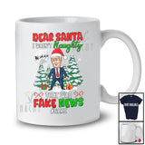 Personalized Custom Name I Wasn't Naughty Fake News; Amazing Christmas Trump Santa T-Shirt