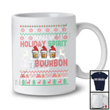 Personalized Custom Name I'm Full of Holiday Spirit Bourbon; Amazing Christmas Sweater Drinking T-Shirt