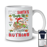 Personalized Custom Name I'm On Santa's Naughty List, Sarcastic Christmas Sloth, Family X-mas T-Shirt