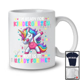 Personalized Custom Name I'm Ready For Kindergarten; Joyful Back To School Dabbing Unicorn T-Shirt