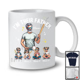 Personalized Custom Name I'm Their Father, Lovely Father's Day Baseball Player, Sport Family T-Shirt