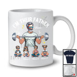 Personalized Custom Name I'm Their Father, Lovely Father's Day Weightlifting Player, Sport Family T-Shirt