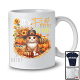 Personalized Custom Name It's Fall Y'all; Amazing Thanksgiving Cat Pumpkin; Family Group T-Shirt