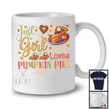 Personalized Custom Name Just A Girl Who Loves Pumpkin Pies; Wonderful Thanksgiving Fall Family T-Shirt