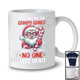 Personalized Custom Name Just Give Me The Candy Canes; Lovely Christmas Santa; Family T-Shirt