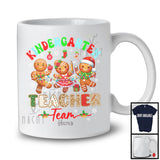 Personalized Custom Name Kindergarten Teacher Team; Joyful Christmas 3 Gingerbreads; Teaching T-Shirt