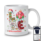 Personalized Custom Name LOVE Accountant; Lovely Christmas Plaid Ornament Calculator T-Shirt