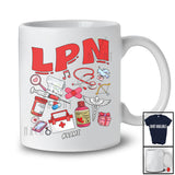 Personalized Custom Name LPN; Wonderful Valentine  LPN Nurse Tools; Hearts Nursing T-Shirt