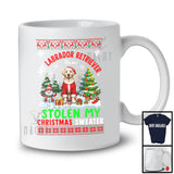 Personalized Custom Name Labrador Retriever Stolen My Christmas Sweater; Amazing Santa Snow T-Shirt