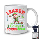 Personalized Custom Name Leader Of The Crazy Cousin Crew, Merry Christmas Elf Dabbing Family T-Shirt