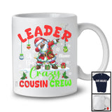 Personalized Custom Name Leader Of The Crazy Cousin Crew, Merry Christmas Santa Dabbing Family T-Shirt