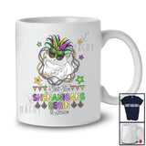 Personalized Custom Name Let The Shenanigans Begin; Joyful Mardi Gras Masked Cat Beads T-Shirt