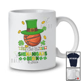 Personalized Custom Name Let The Shenanigans Begin; Lovely St. Patrick's Day Leprechaun Basketball T-Shirt