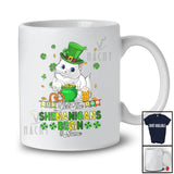 Personalized Custom Name Let The Shenanigans Begin; Lovely St. Patrick's Day Leprechaun Cat T-Shirt