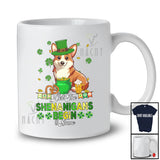 Personalized Custom Name Let The Shenanigans Begin; Lovely St. Patrick's Day Leprechaun Corgi T-Shirt