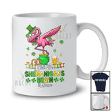 Personalized Custom Name Let The Shenanigans Begin; Lovely St. Patrick's Day Leprechaun Flamingo T-Shirt