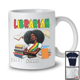 Personalized Custom Name Librarian, Proud Juneteenth Afro Girl Women, Black African American T-Shirt