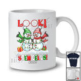 Personalized Custom Name Look Stem Cell; Amusing Christmas Snowing Couple Snowman T-Shirt