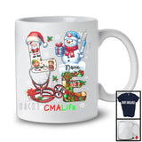 Personalized Custom Name Love CMA Life; Lovely Christmas Snowman Stethoscope; Nurse T-Shirt