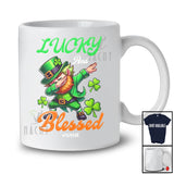 Personalized Custom Name Lucky And Blessed; Amazing St. Patrick's Day Leprechaun Dabbing T-Shirt