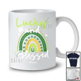 Personalized Custom Name Lucky And Blessed; Amazing St. Patrick's Day Rainbow Shamrocks T-Shirt