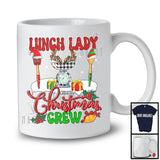 Personalized Custom Name Lunch Lady Christmas Crew; Cheerful Plaid X-mas Pajama; Jobs T-Shirt