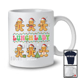 Personalized Custom Name Lunch Lady; Wonderful Christmas Lights Gingerbread; Lunch Lady Group T-Shirt