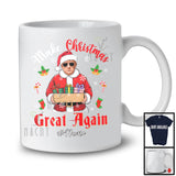 Personalized Custom Name Make Christmas Great Again; Cool Santa Trump President; Patriotic T-Shirt