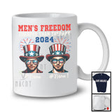 Personalized Custom Name Men's Freedom Cheaper Than Therapy 2024, Lovely 4th Of July 2 Boy Patriotic T-Shirt